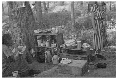 Native American Mother and Baby at Blueberry Camp 1937