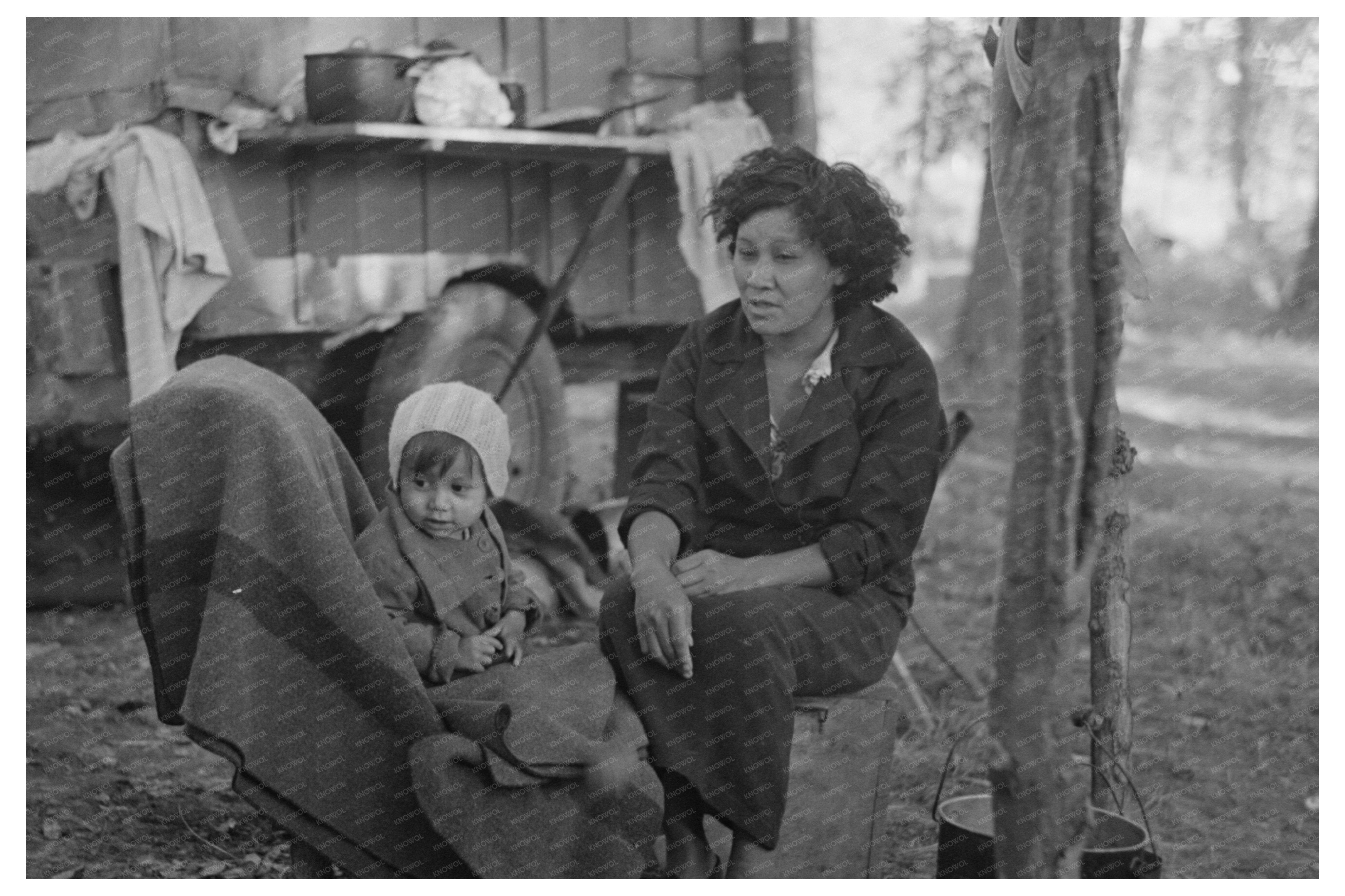 Indian Mother and Baby in Minnesota August 1937