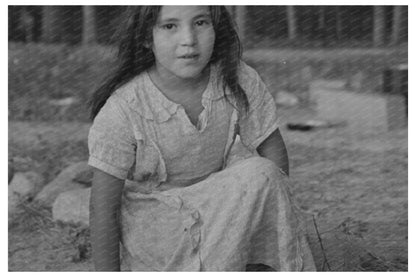 Indian Girl Daughter of Blueberry Picker Minnesota 1937