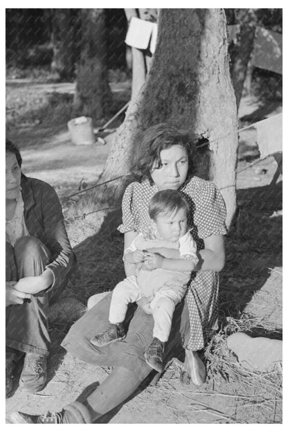 Indian Girl and Baby at Blueberry Camp Minnesota 1937