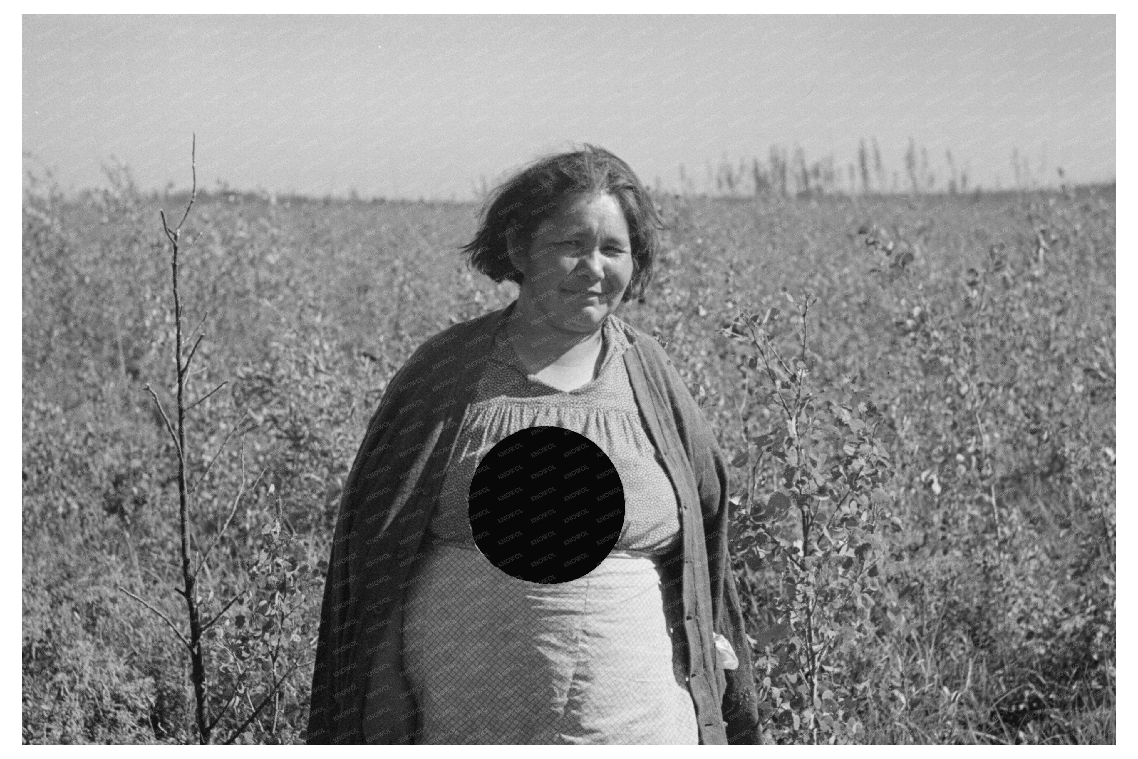 Indian Woman in Little Fork Minnesota August 1937 Vintage Photo