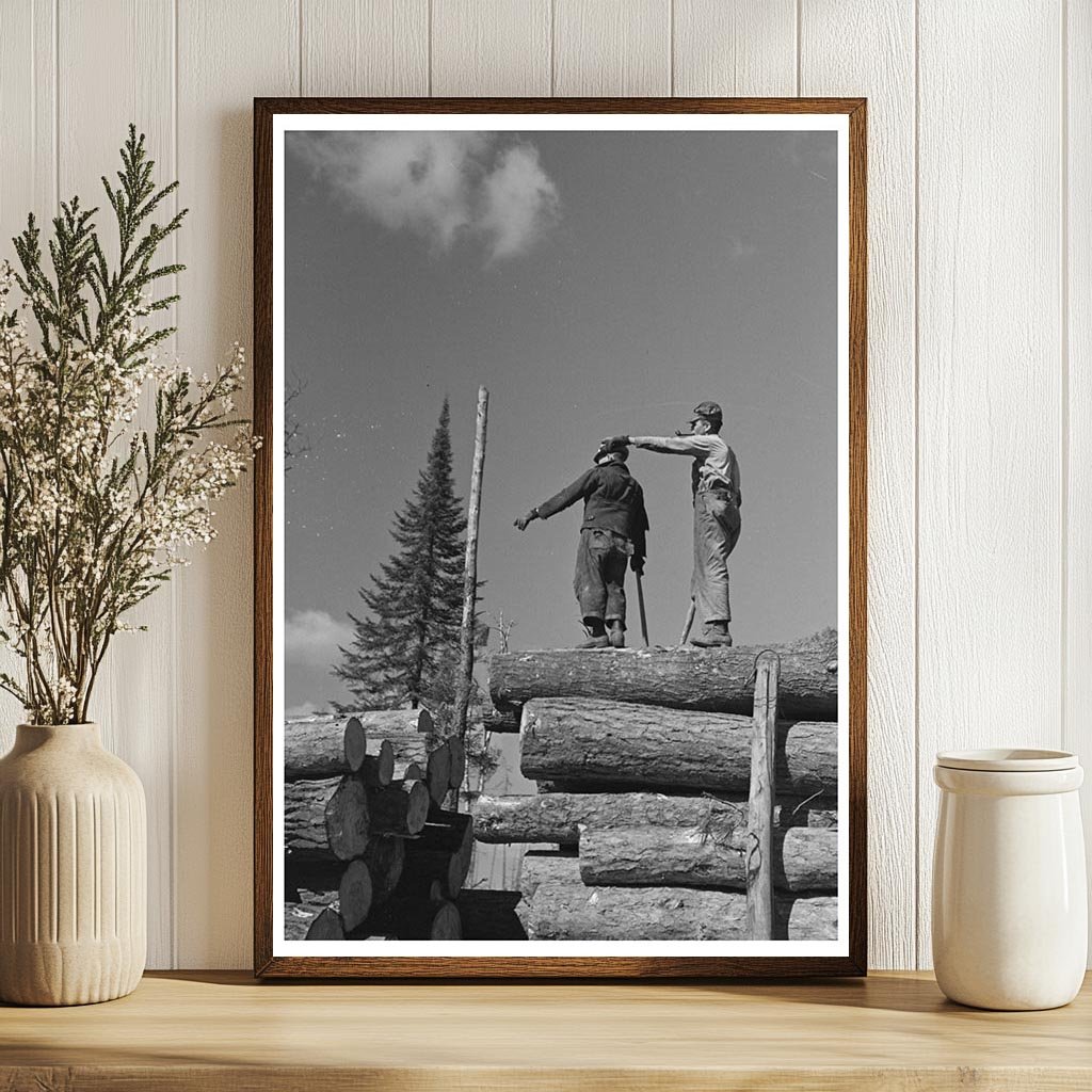 Lumberjacks with Timber Load Effie Minnesota 1937