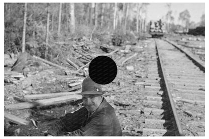 Logging Loaders at Lumber Camp Effie Minnesota 1937