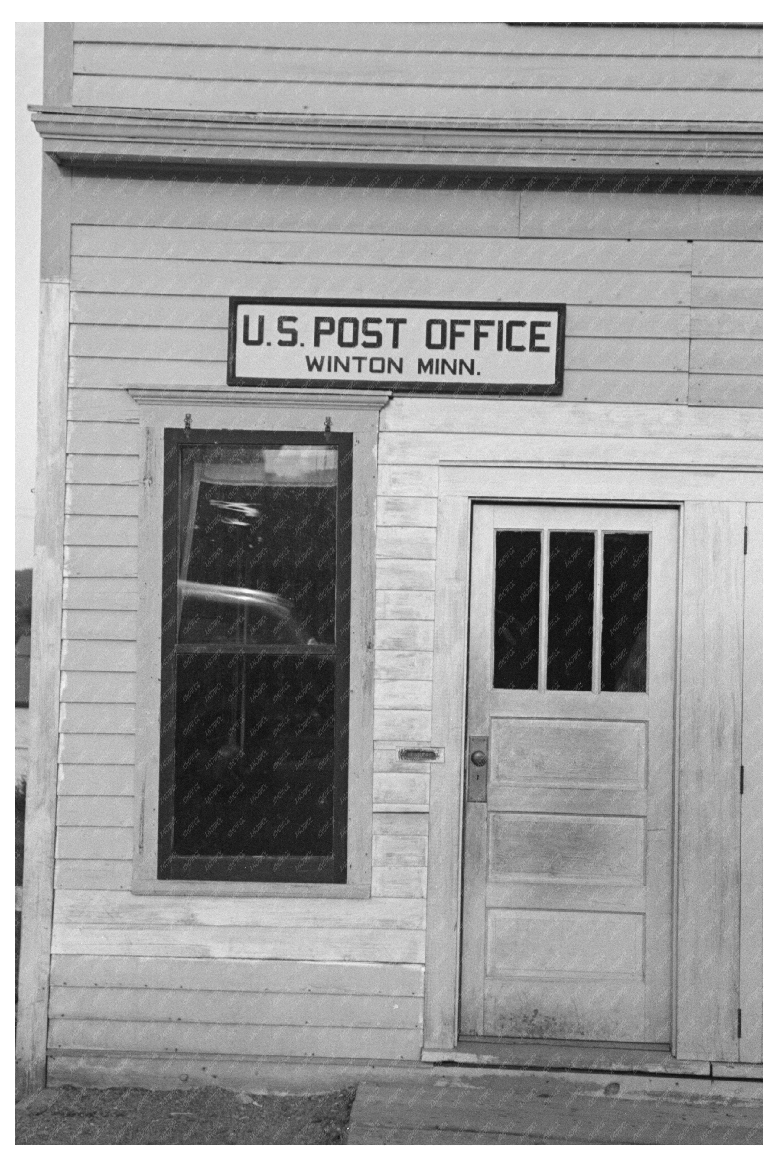 Winton Minnesota Post Office August 1937 Image