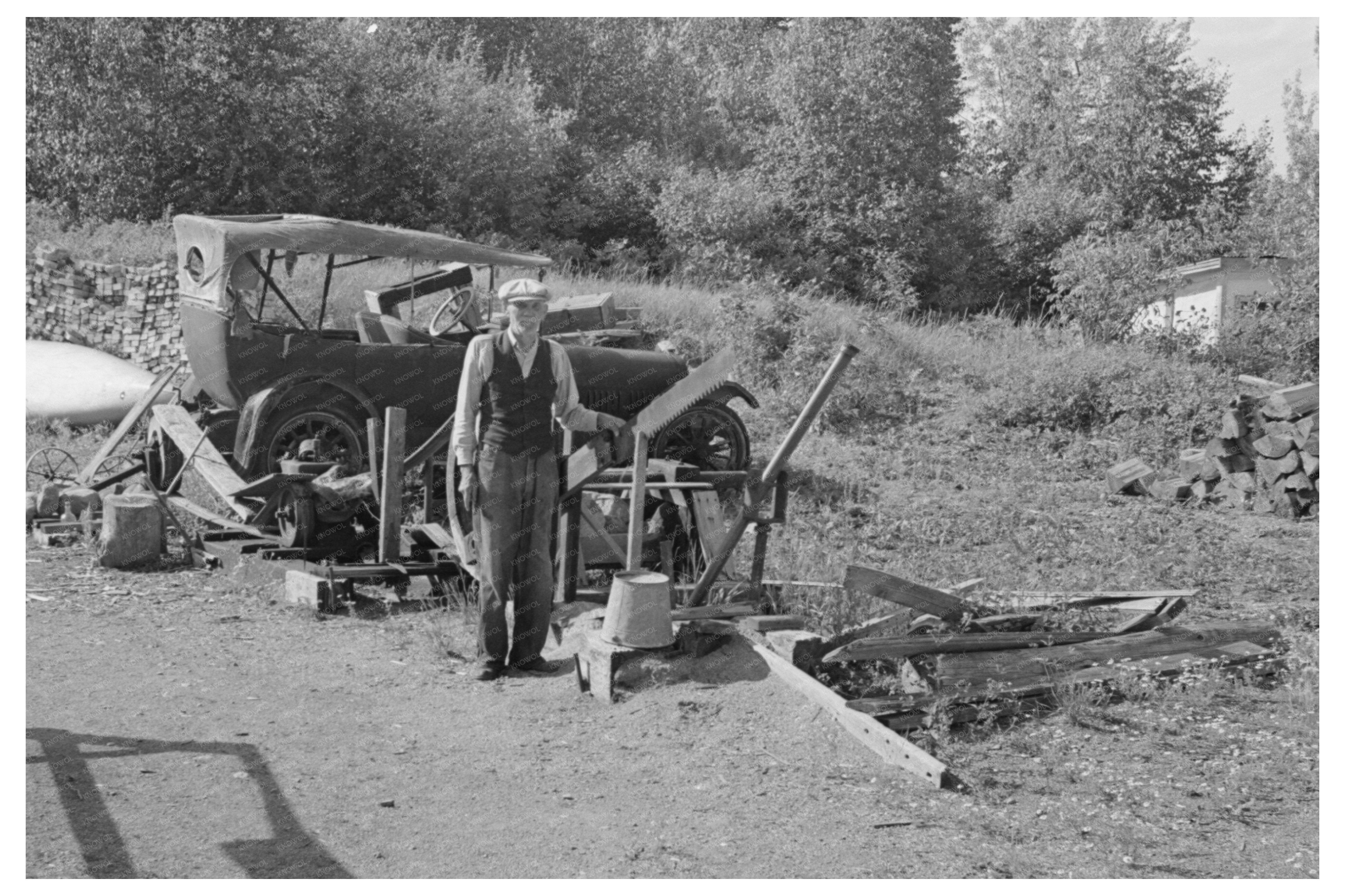 Homemade Sawmill in Winton Minnesota August 1937