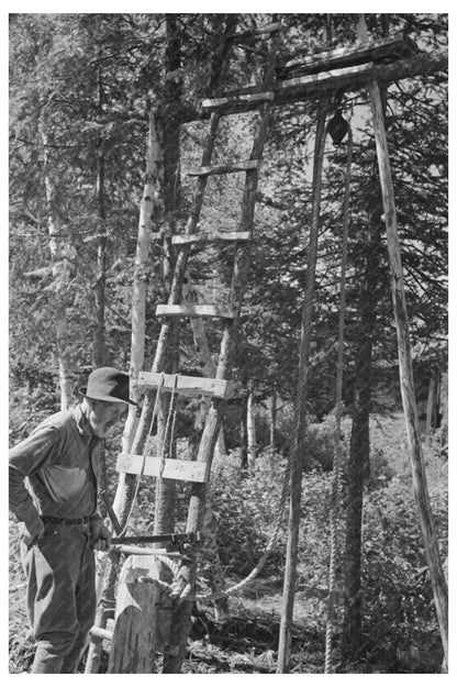 William Besson with Drilling Rig in Winton Minnesota 1937