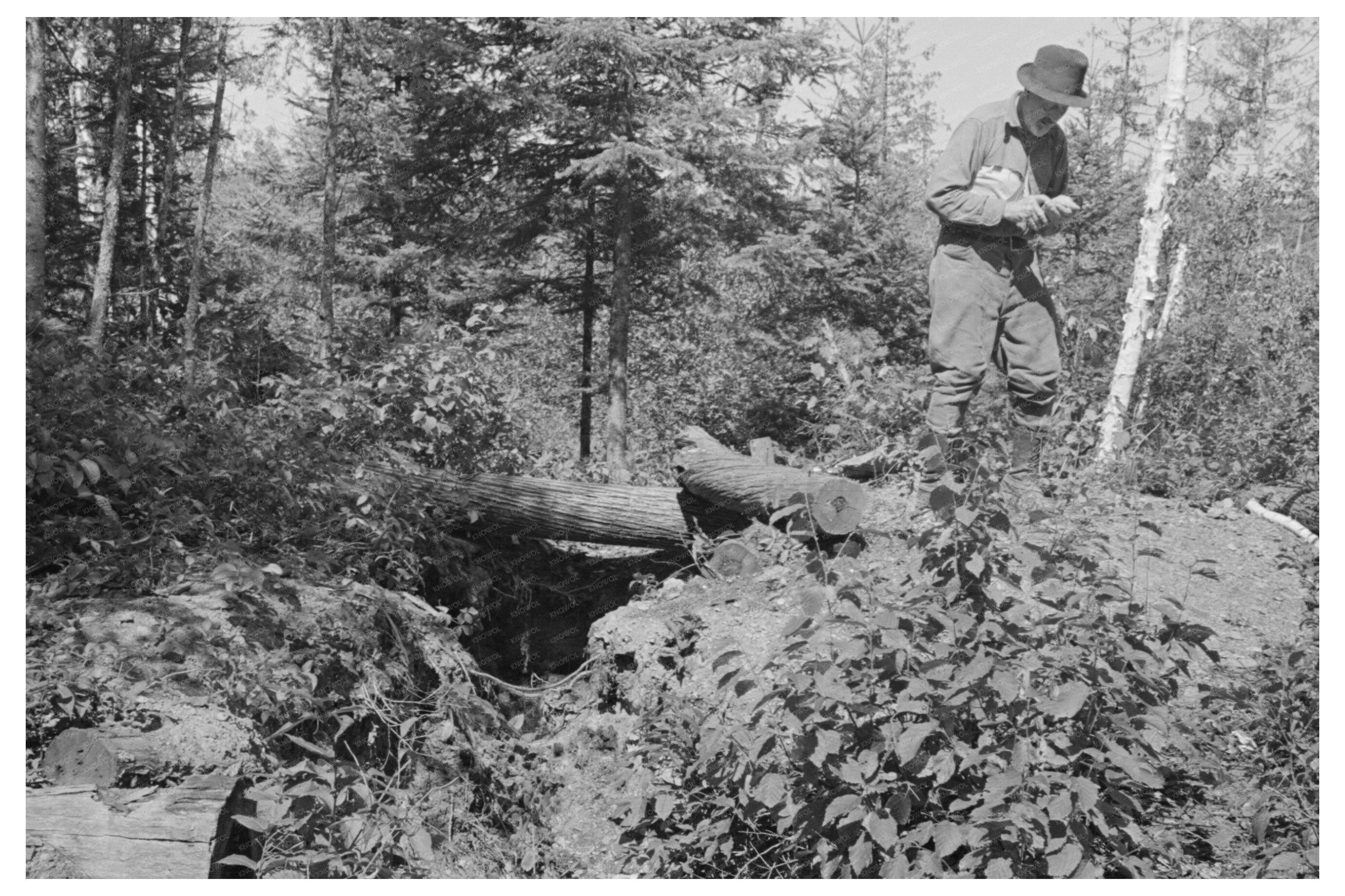 William Besson by Abandoned Mine Shaft Winton 1937