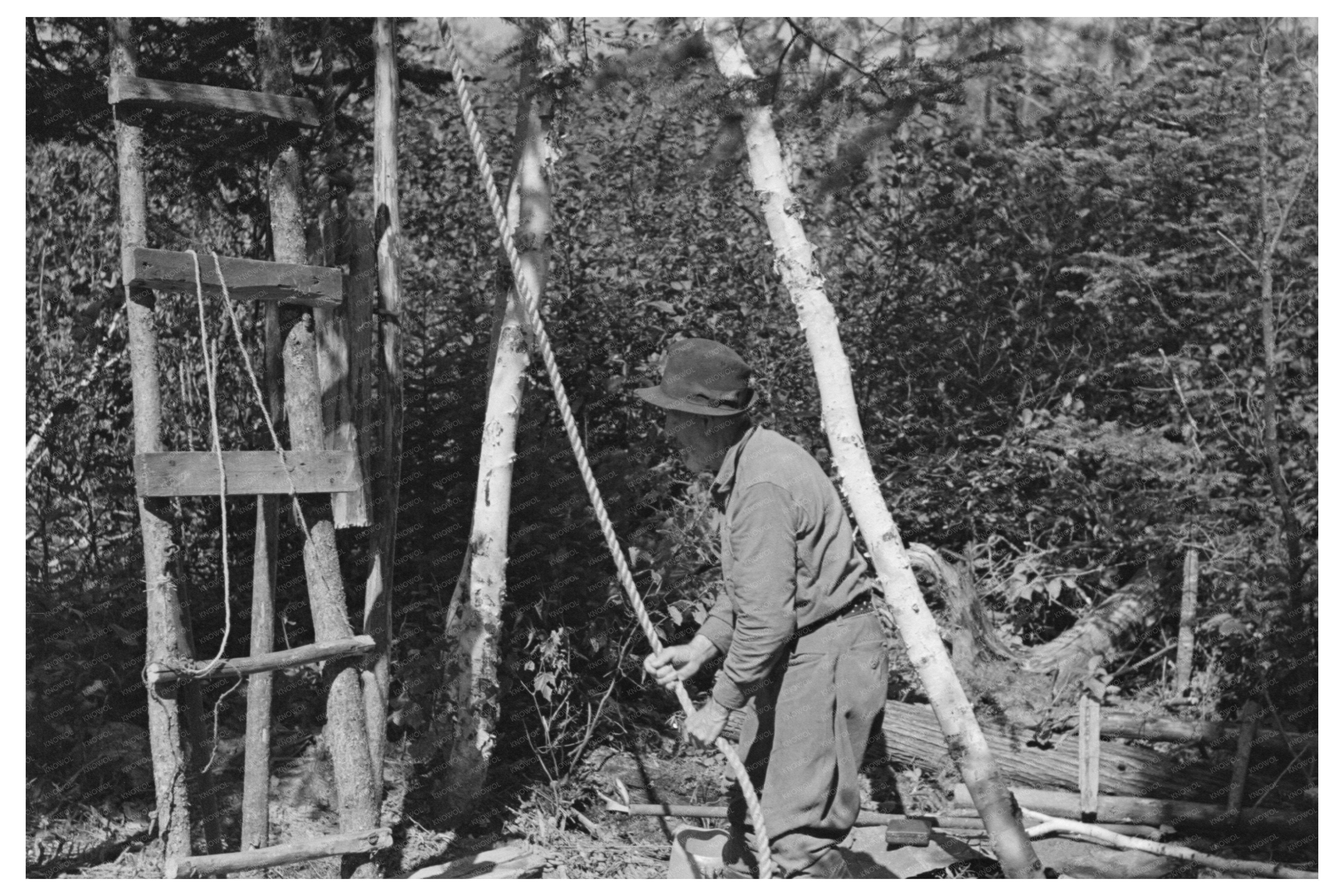 William Besson Drilling Near Winton Minnesota 1937