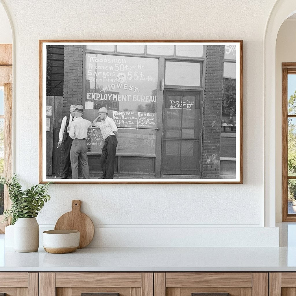 Employment Bureau Minneapolis August 1937 Vintage Photo