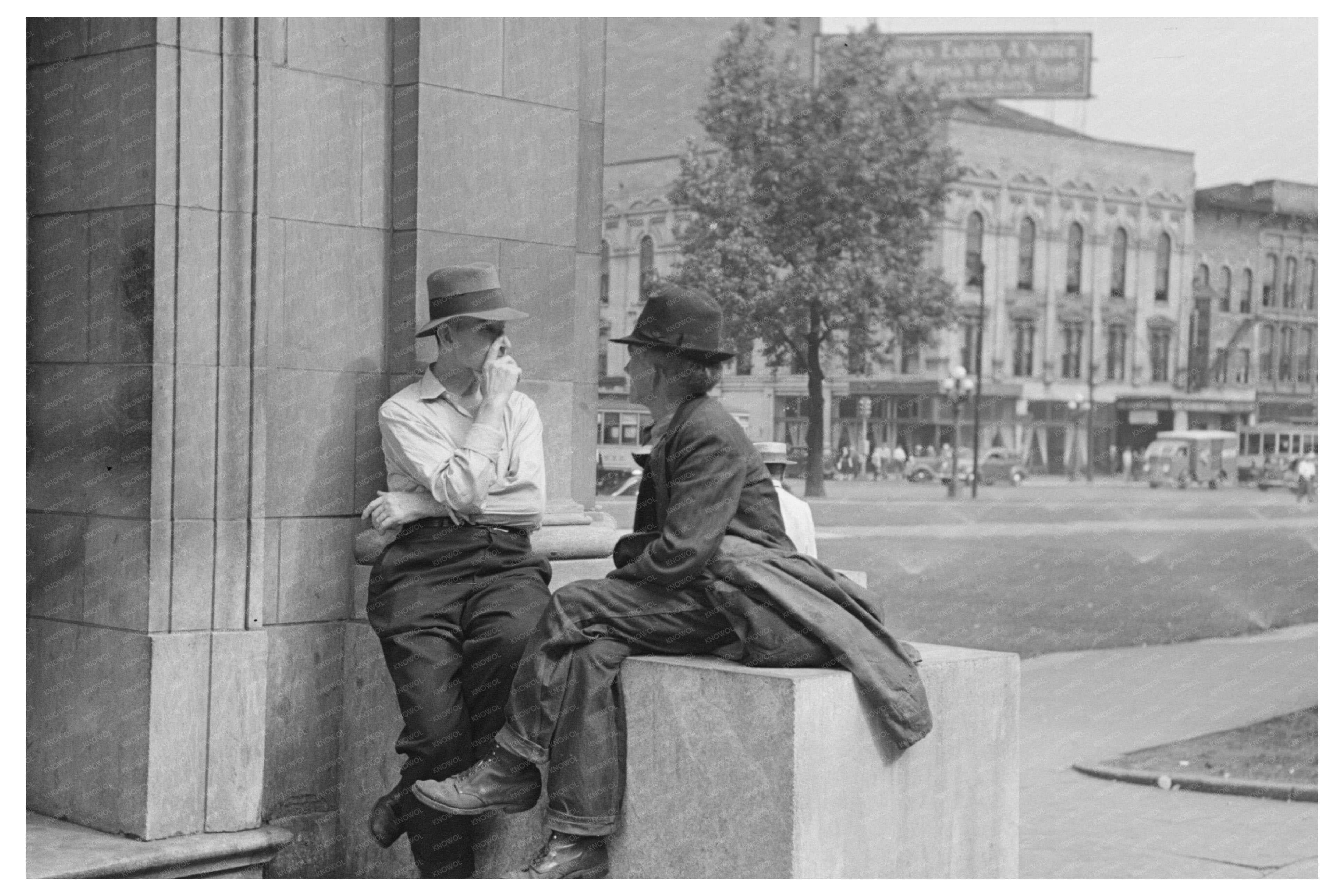 Men in Gateway District Minneapolis August 1937 Photo