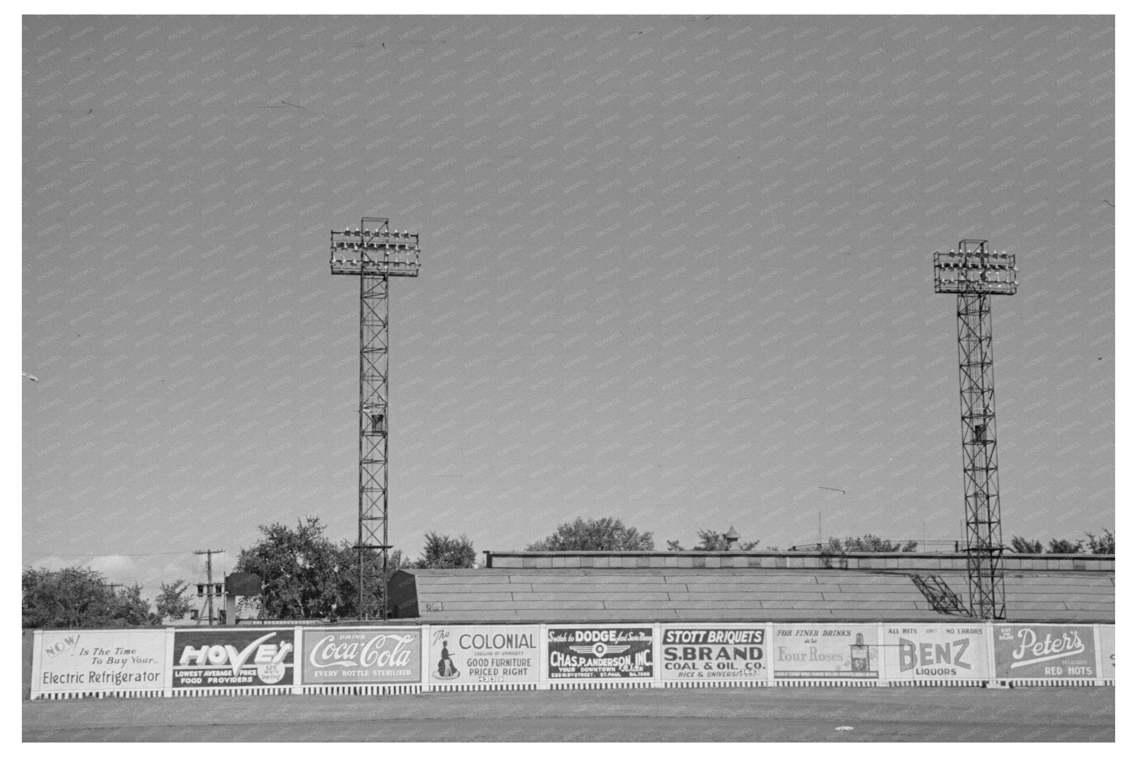 Baseball Park Signage and Lighting in Saint Paul 1937