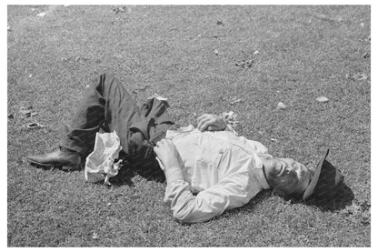 Sleeping Laborer in Gateway District Minneapolis 1937