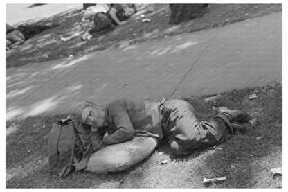 Man Resting in Minneapolis Park August 1937