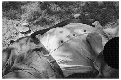 Transient Laborer Asleep in Minneapolis Park August 1937