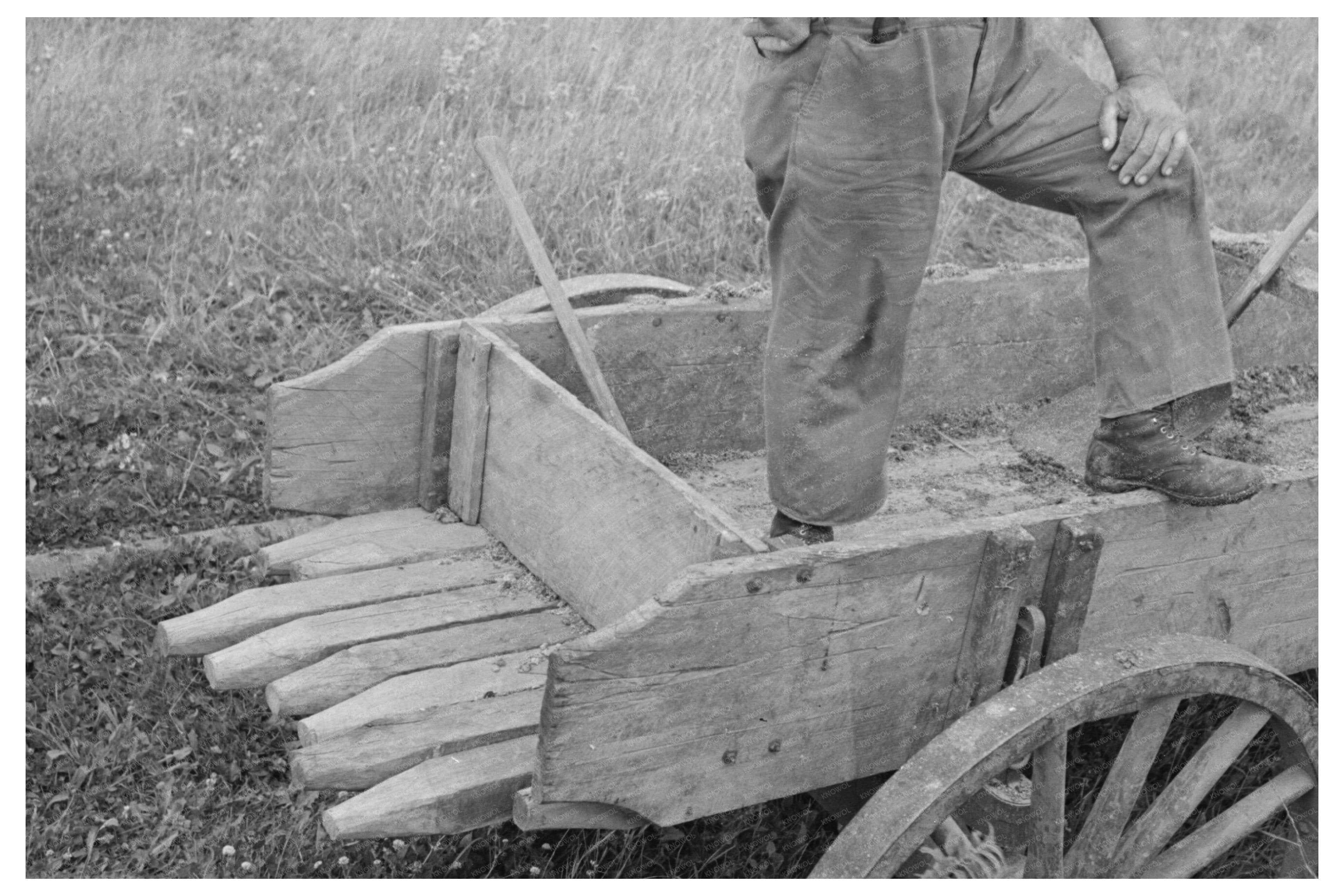 Wagon on Cut-Over Farmland in Gheen Minnesota 1937