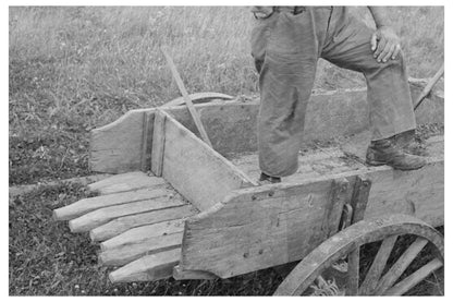 Wagon on Cut-Over Farmland in Gheen Minnesota 1937