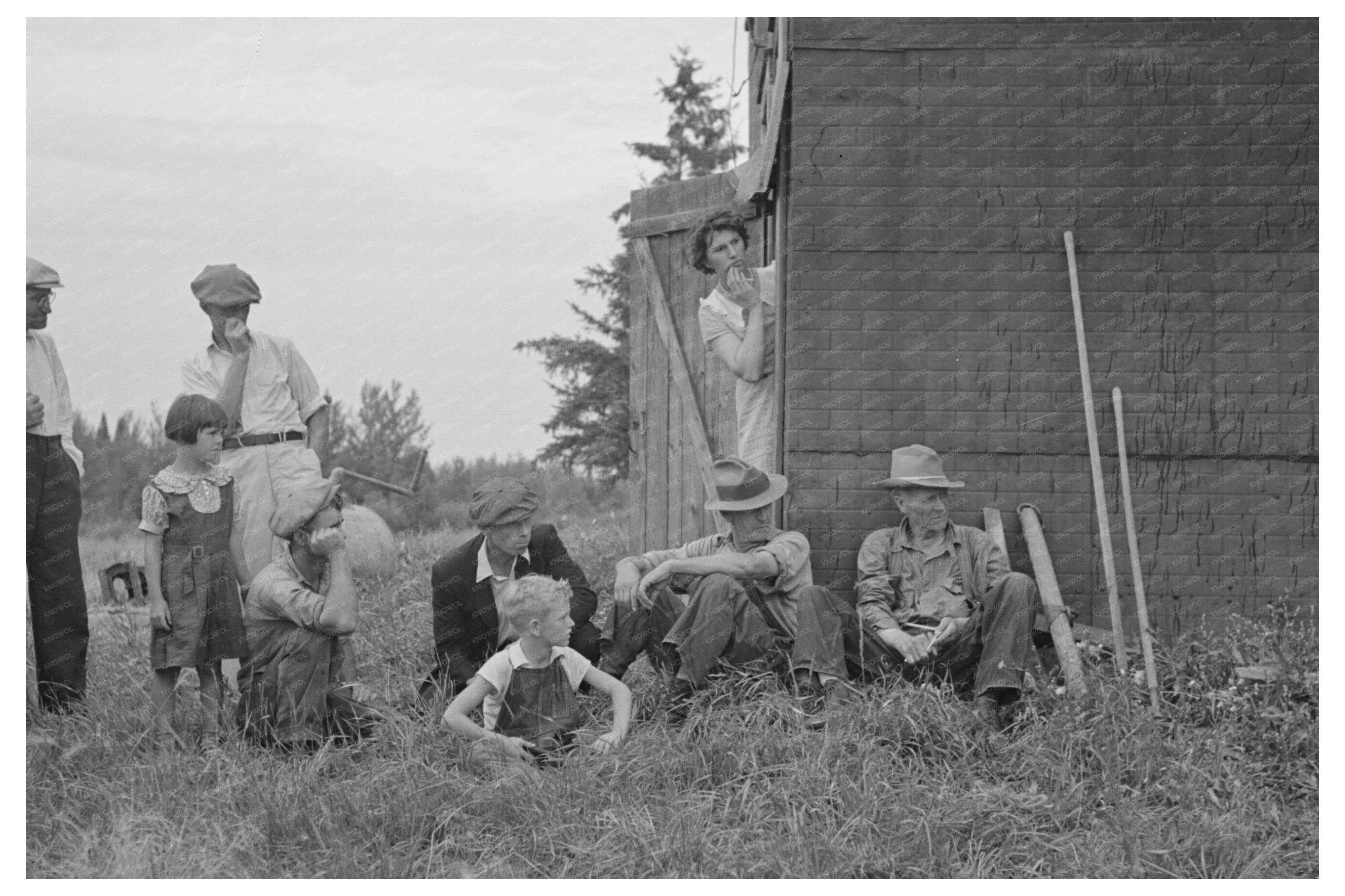 Farmers at Auction Sale in Orth Minnesota August 1937