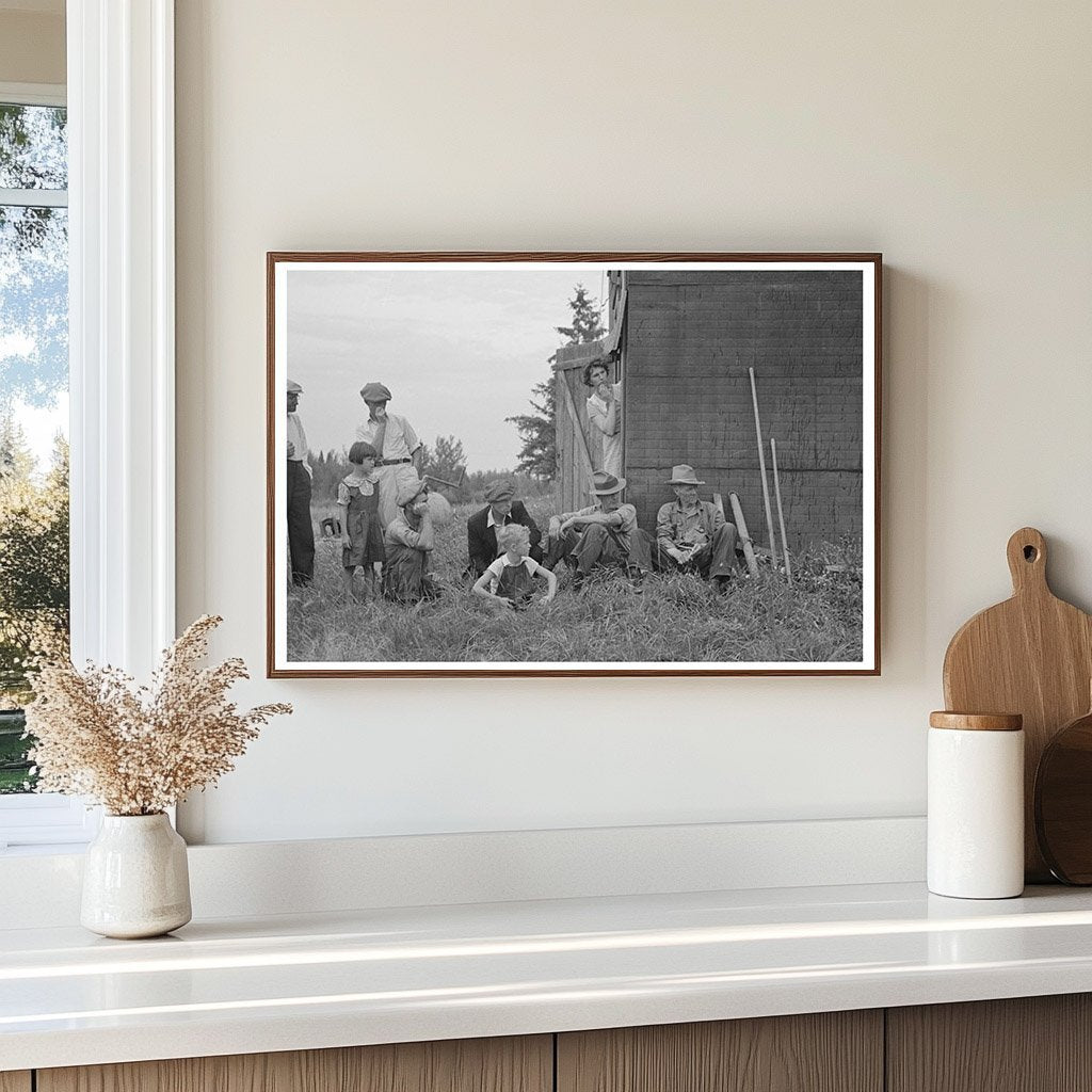 Farmers at Auction Sale in Orth Minnesota August 1937