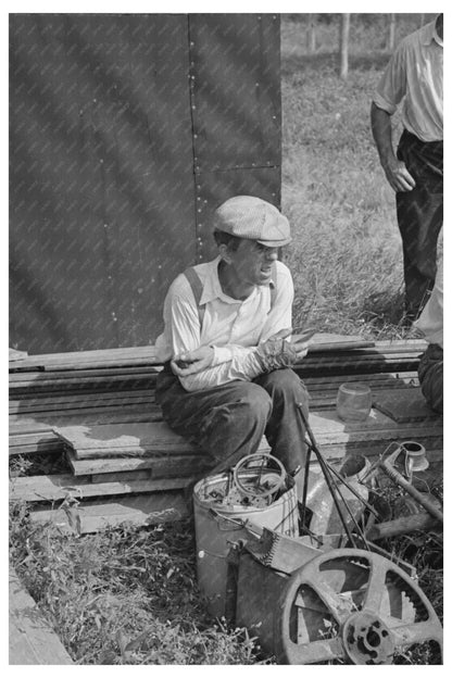 Auction Scene at Sparlin Farm Orth Minnesota August 1937