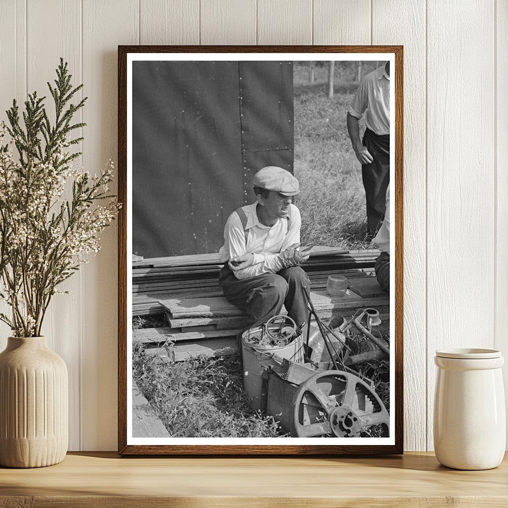 Auction Scene at Sparlin Farm Orth Minnesota August 1937