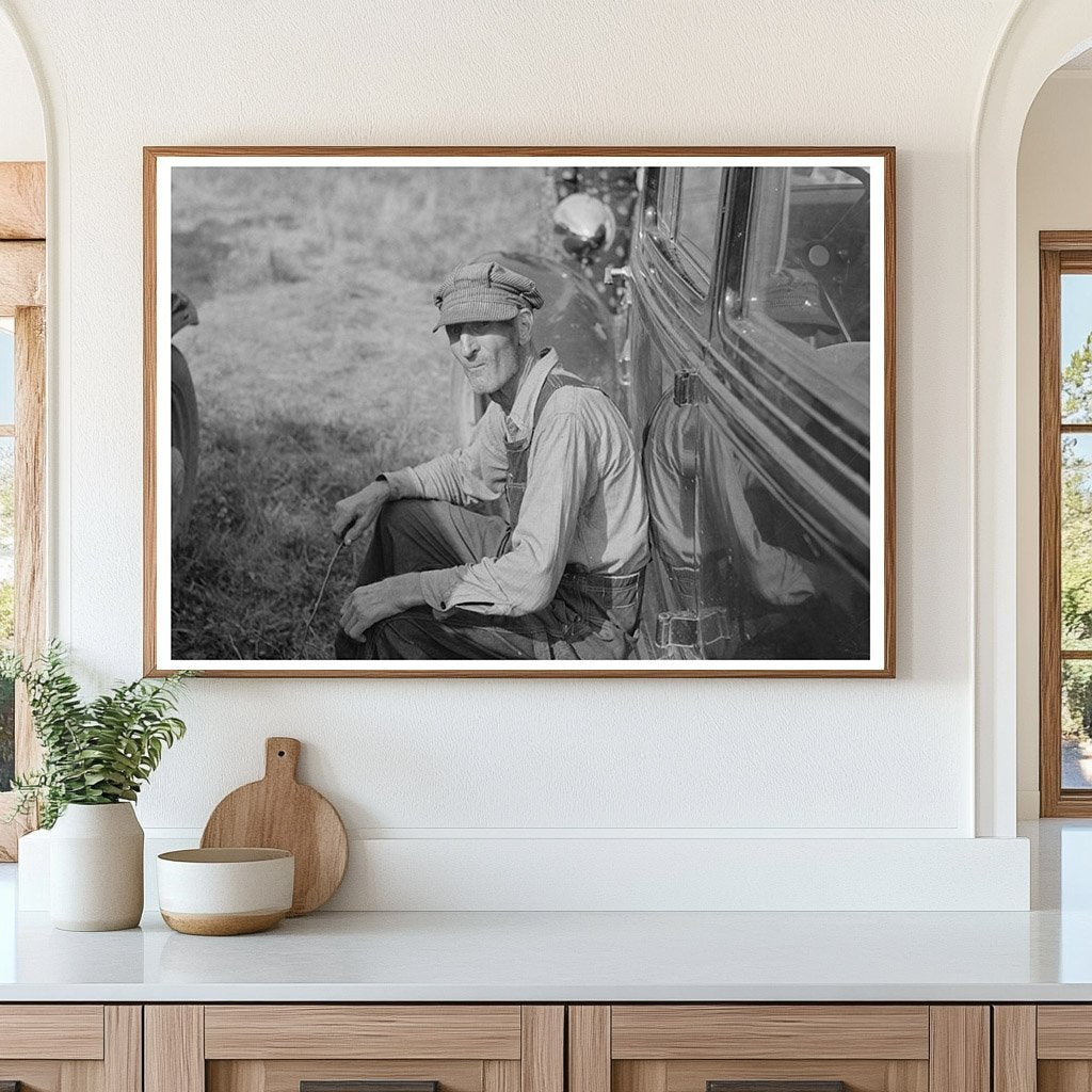 Man at Sale in Orth Minnesota August 1937 Vintage Photo