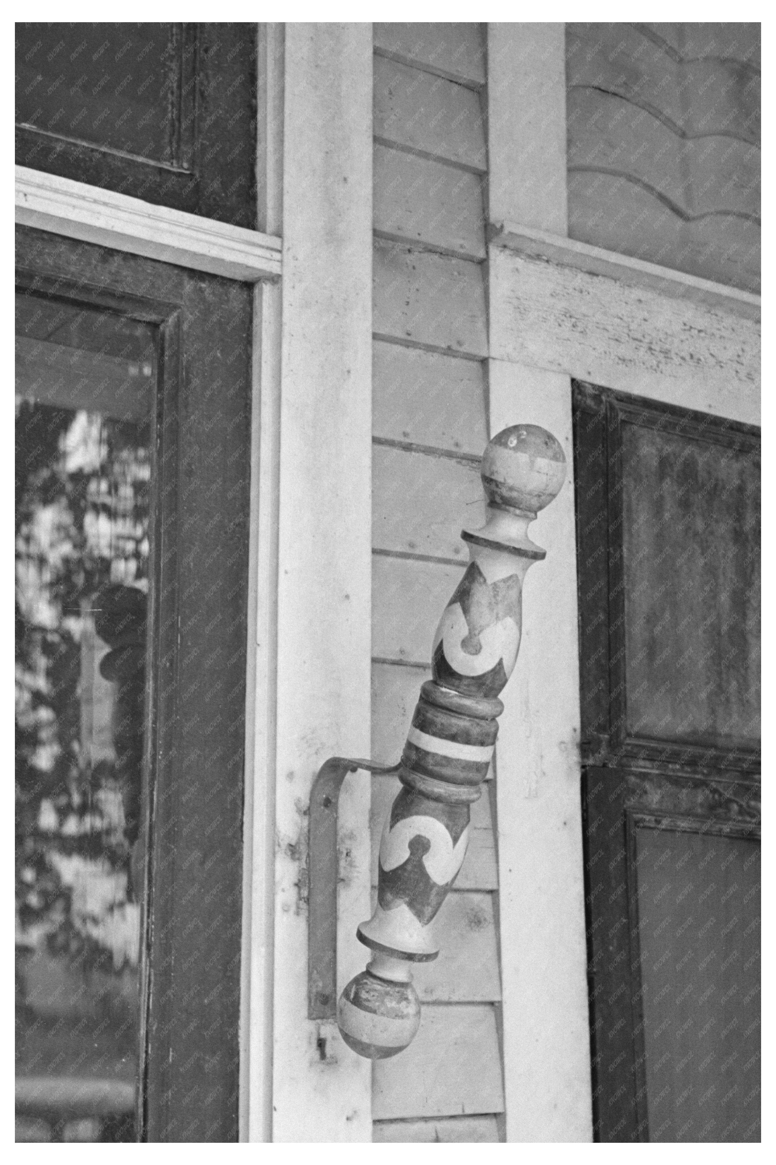 Barber Pole in Big Falls Minnesota August 1937