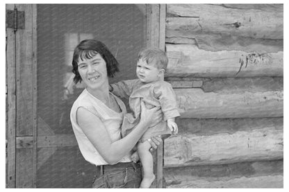 Vintage 1937 Photo of Mrs. Huravitch and Son in North Dakota