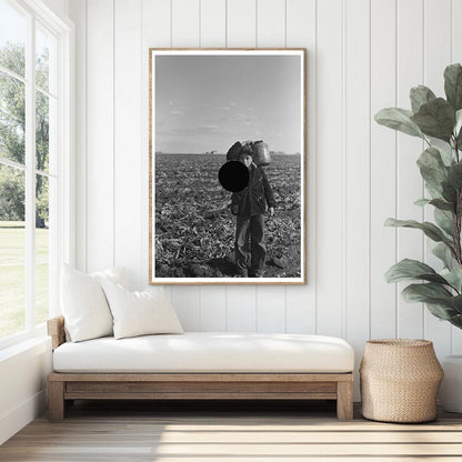 Mexican Boy Water Carrier in Minnesota Beet Field 1937