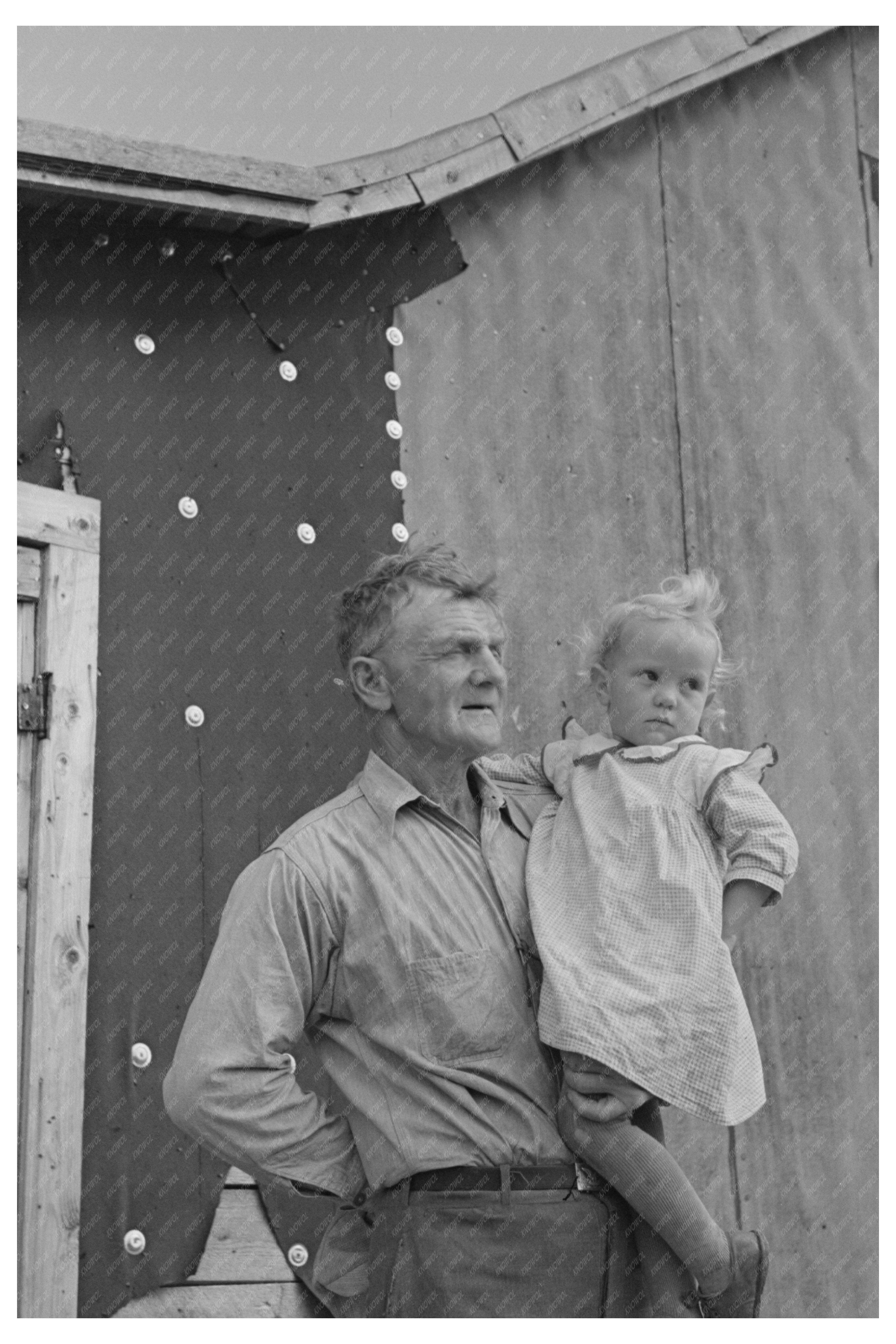 Cut-Over Farmer and Daughter Near Northome Minnesota 1937