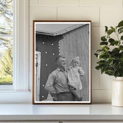 Cut-Over Farmer and Daughter Near Northome Minnesota 1937