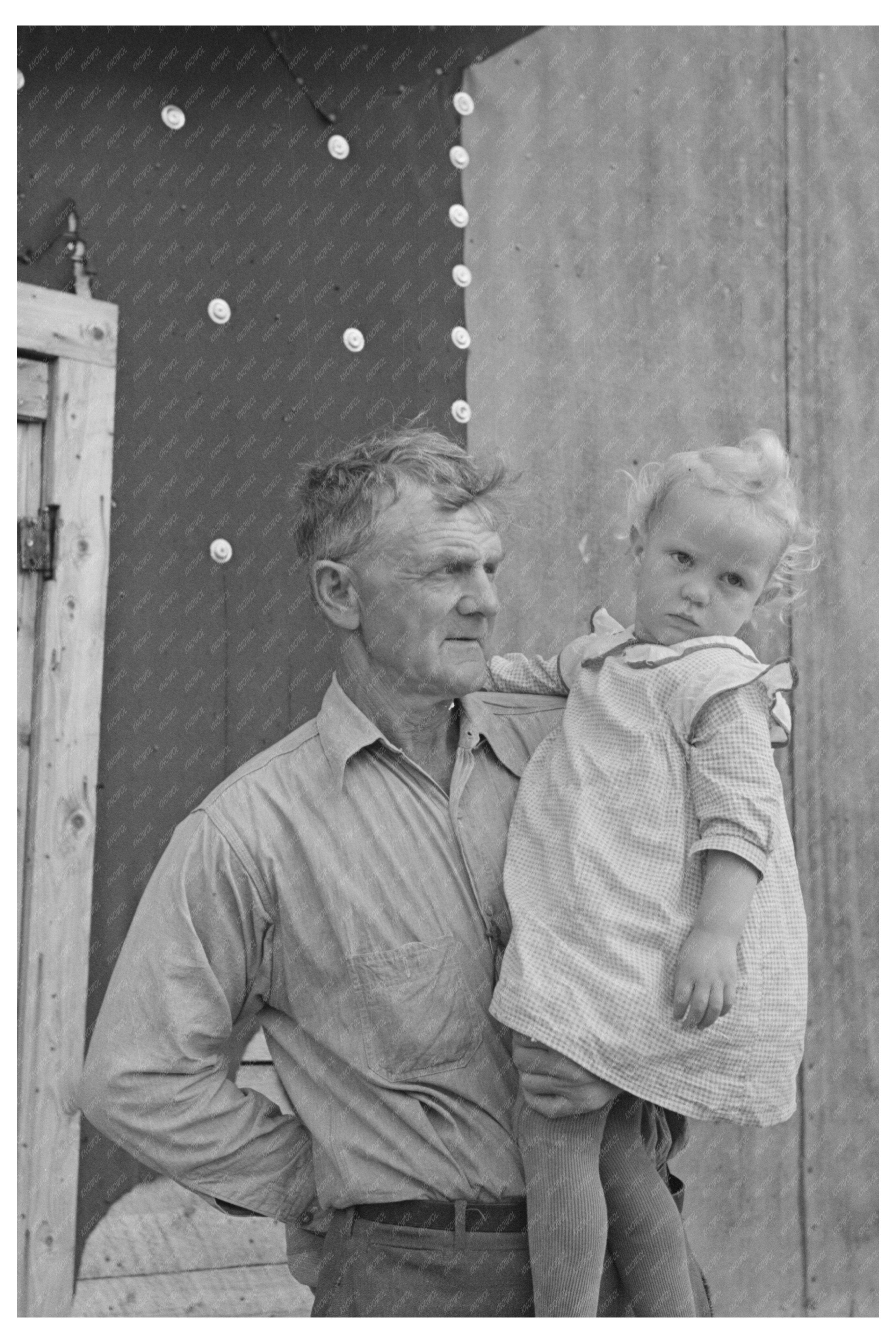 Cut-Over Farmer and Daughter Northome Minnesota 1937