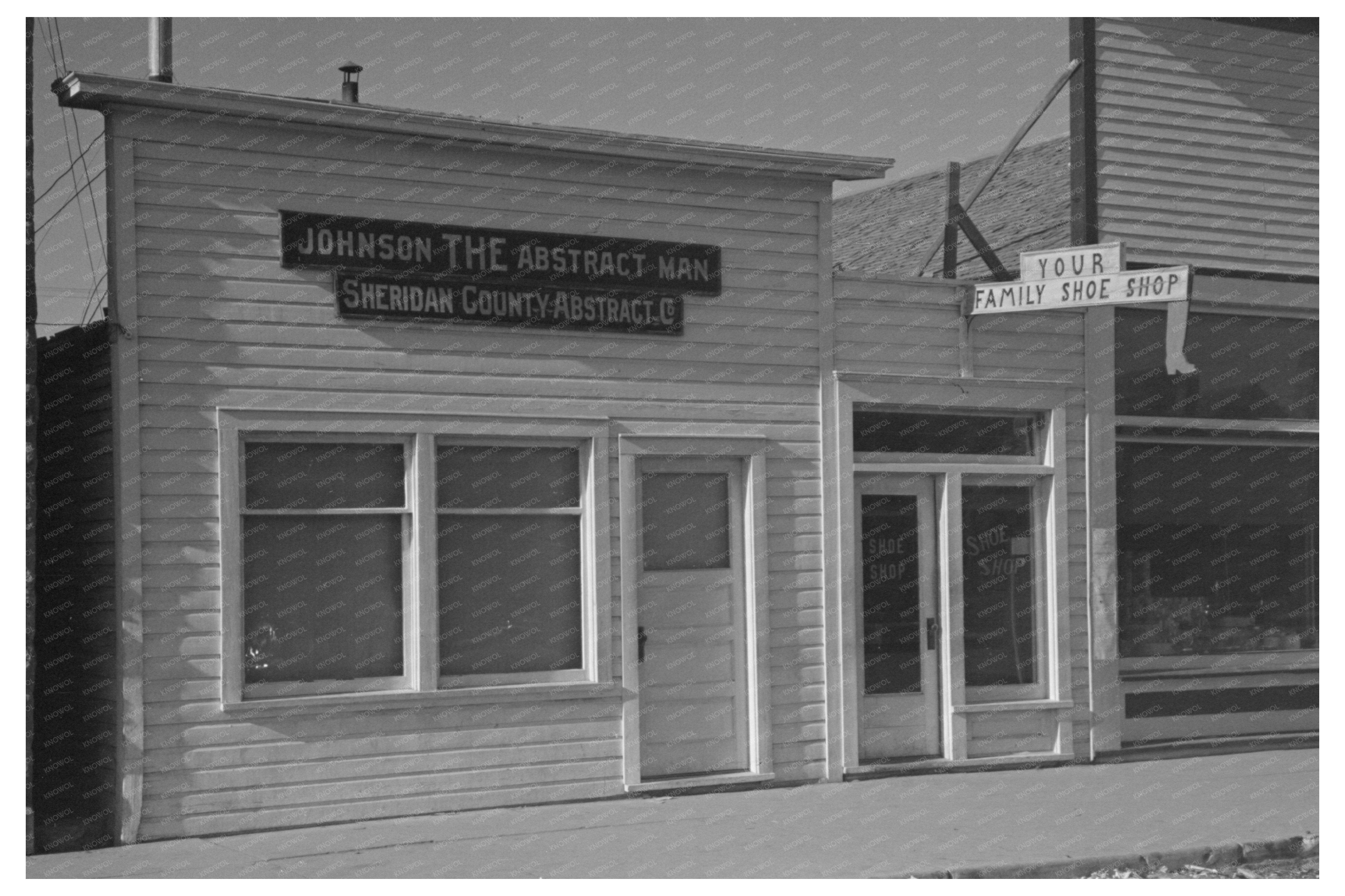 Vintage Store Building in Plentywood Montana 1937