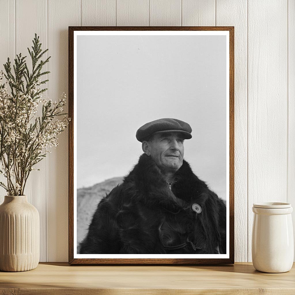 Farmer in Fur Coat Montana Drought November 1937