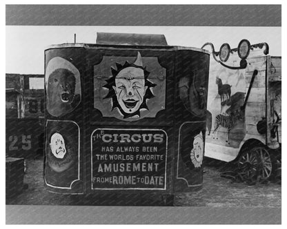 Circus Wagon in Archer Montana November 1937