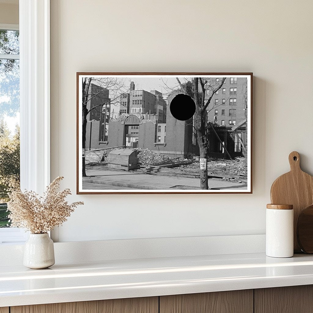 Wrecking Building on I Street Washington D.C. January 1938