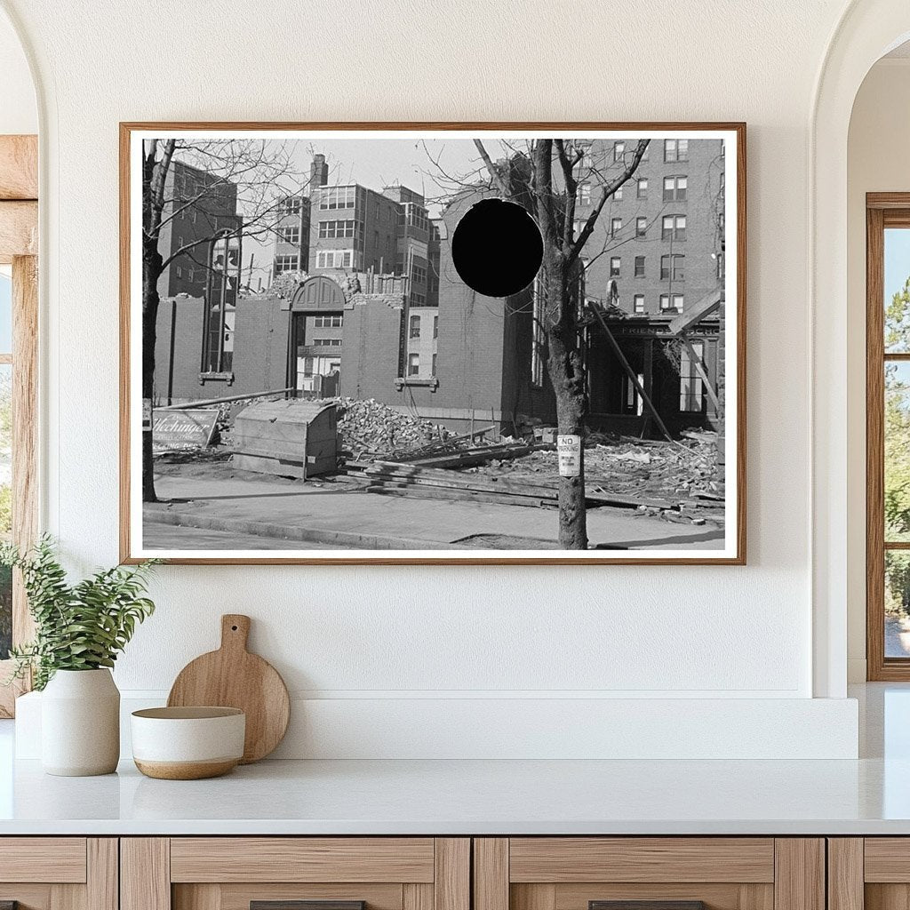 Wrecking Building on I Street Washington D.C. January 1938