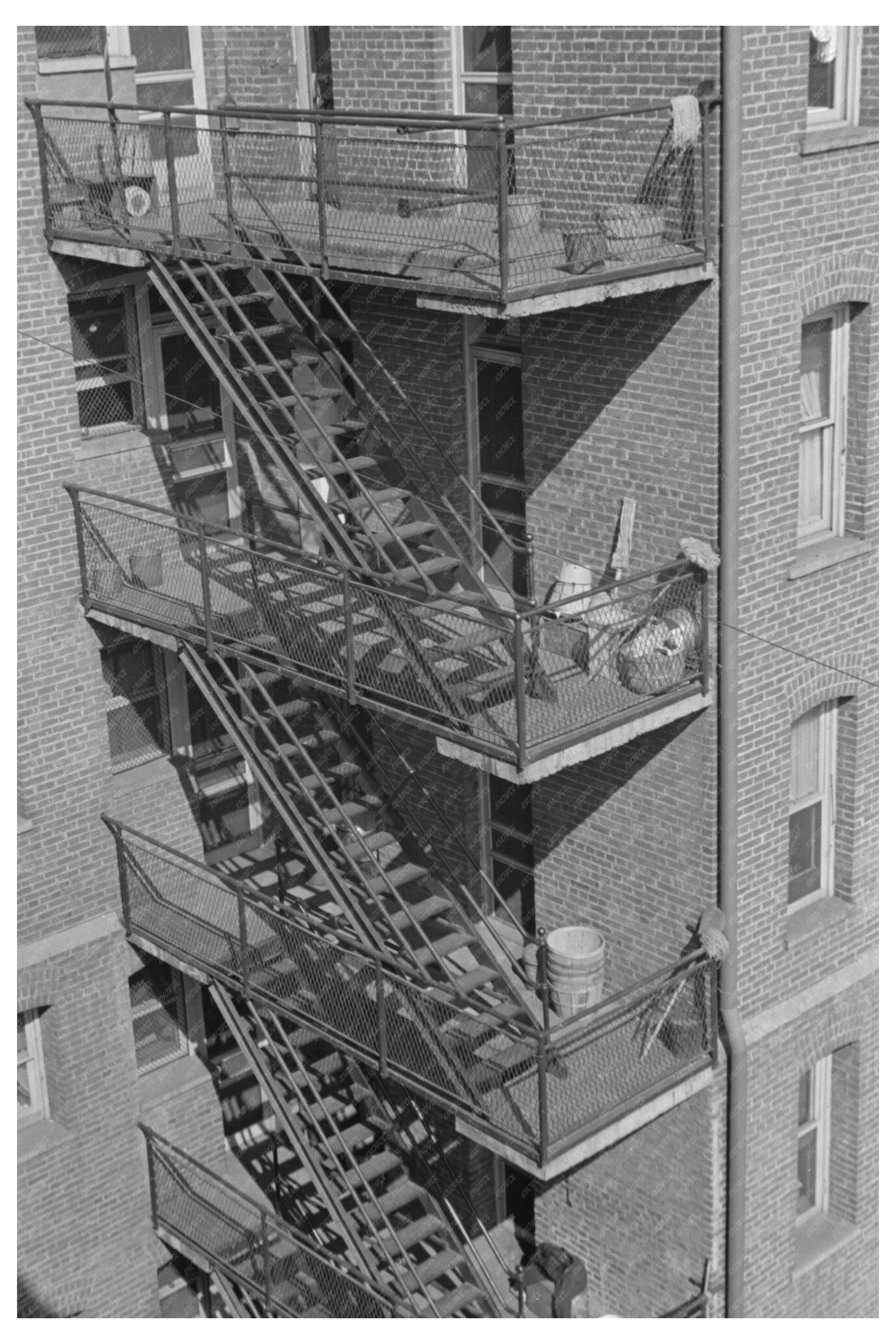 Vintage Washington DC Apartment House Stairs January 1938