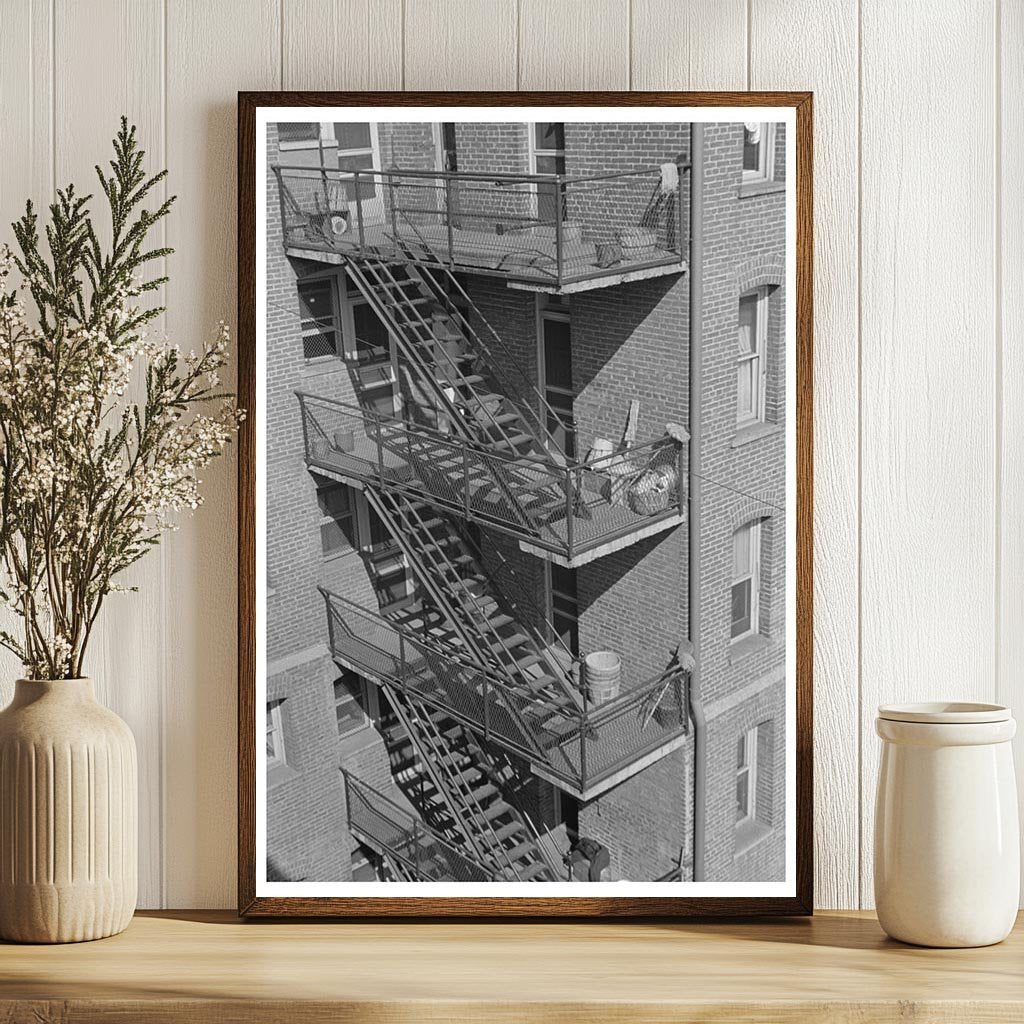 Vintage Washington DC Apartment House Stairs January 1938