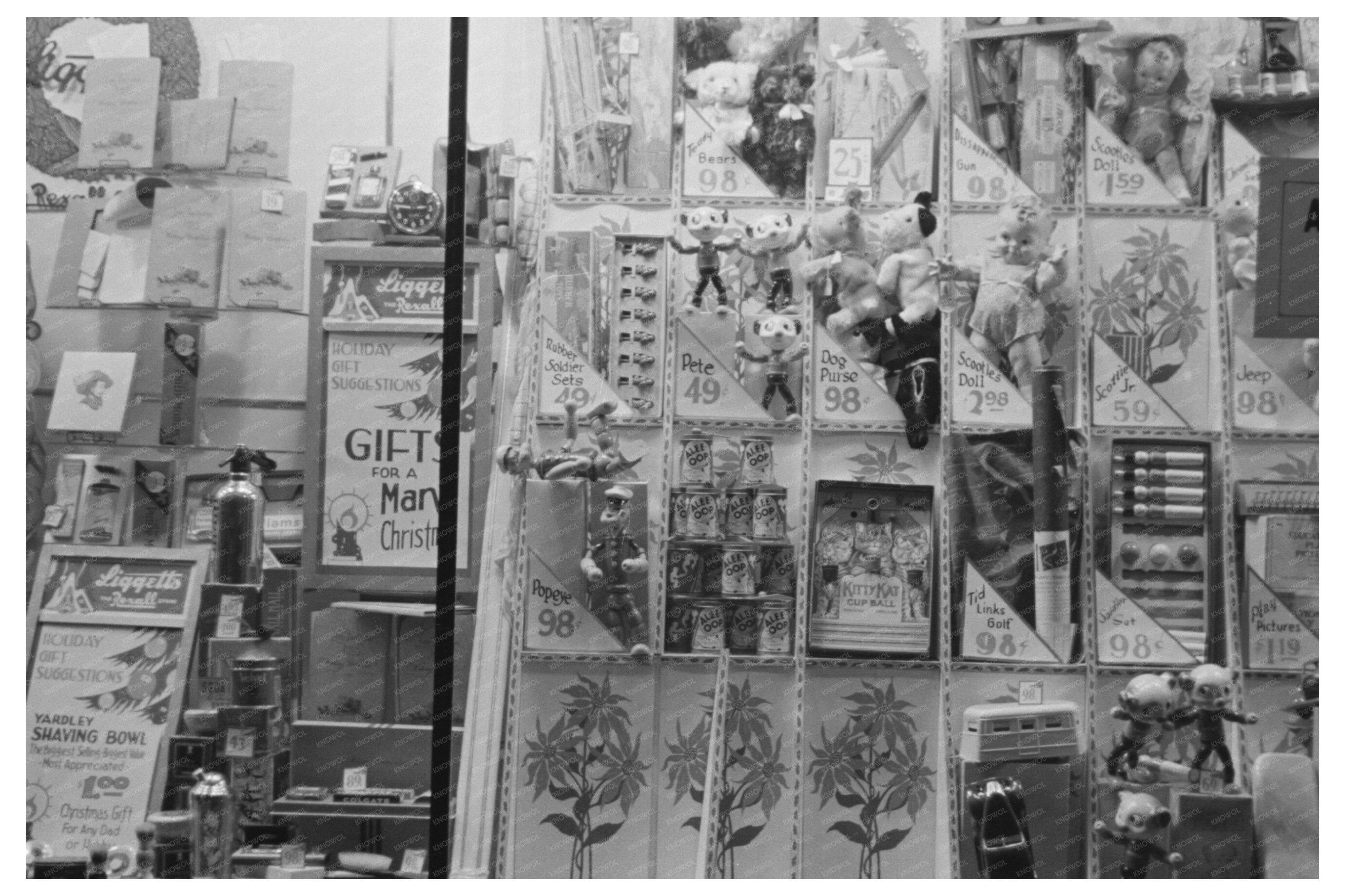 Vintage Drugstore Window in Washington D.C. January 1938