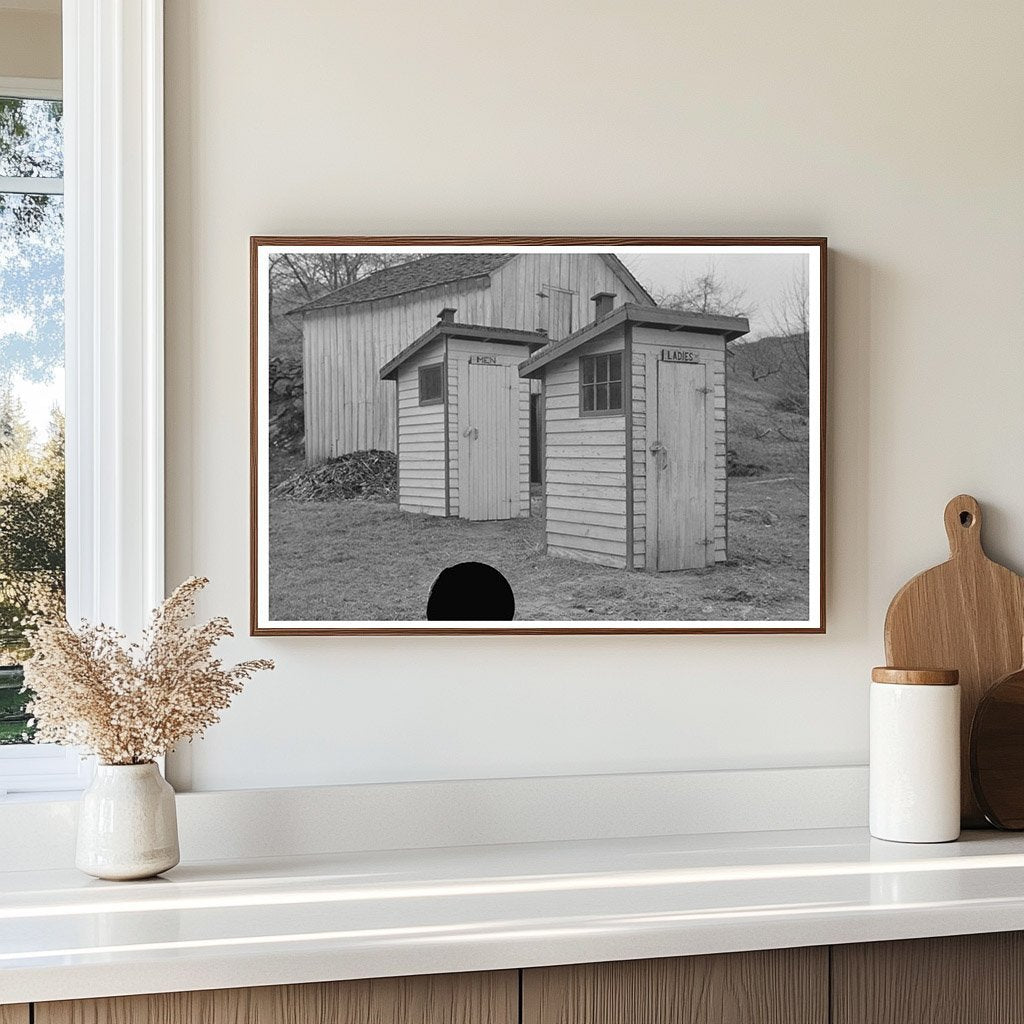 Vintage 1938 Photo of Privies on Skyline Drive Virginia