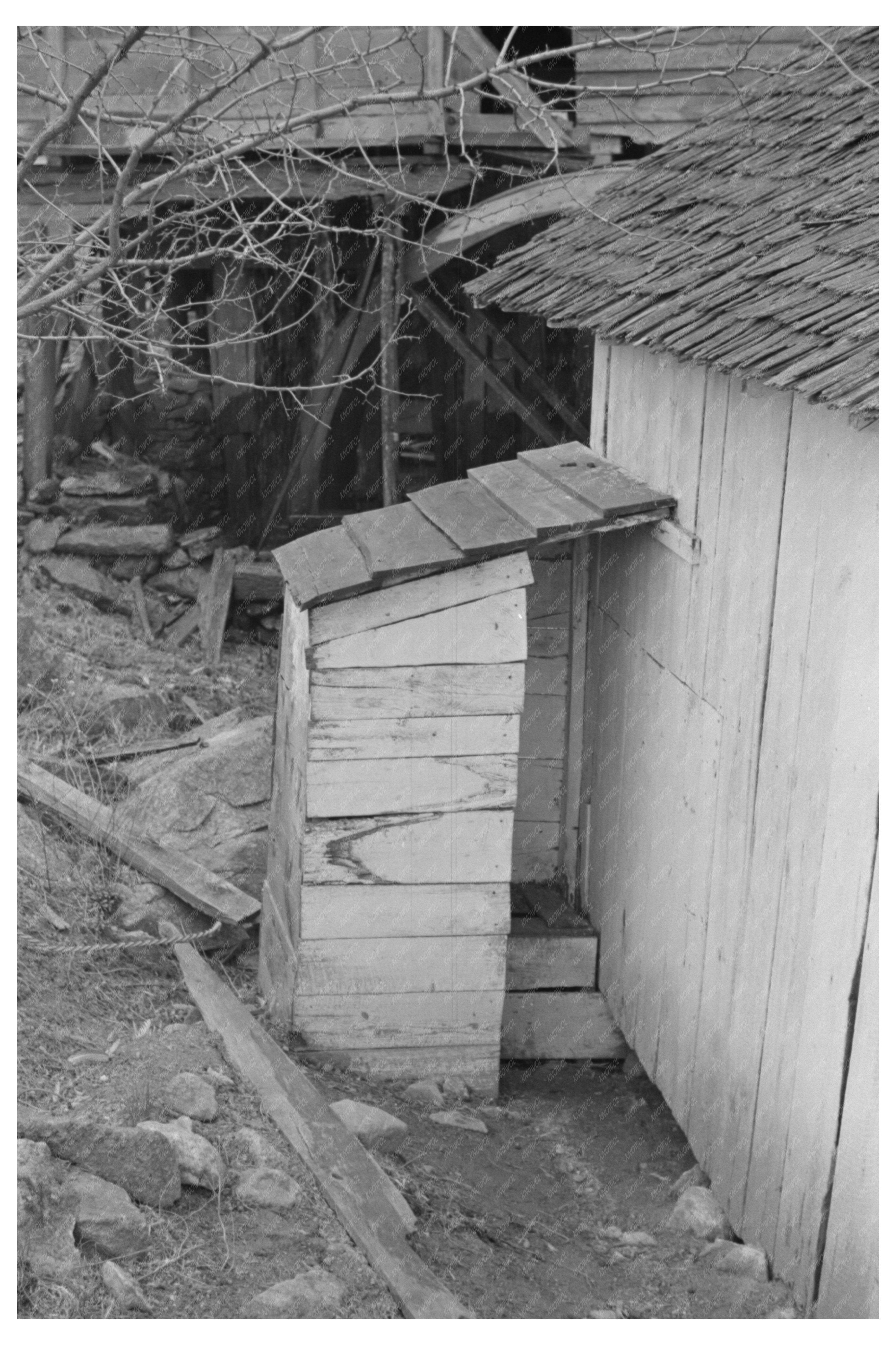 Vintage Photograph of Privies Near Sawmill Virginia 1938