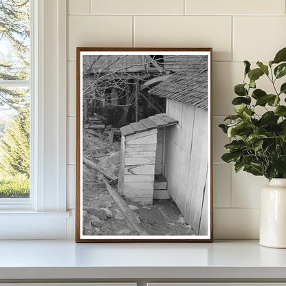 Vintage Photograph of Privies Near Sawmill Virginia 1938