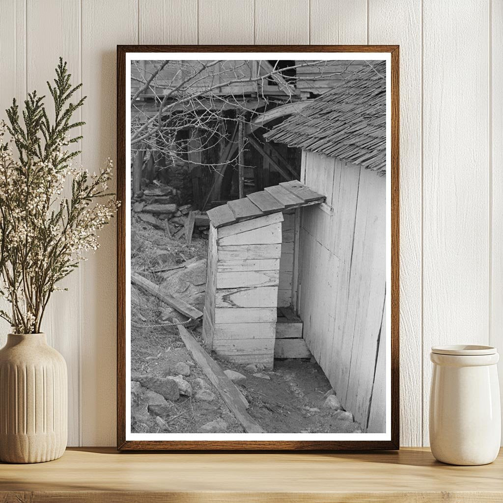 Vintage Photograph of Privies Near Sawmill Virginia 1938