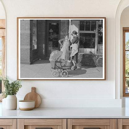 Women with Baby Carriage on L Street Washington D.C. 1938