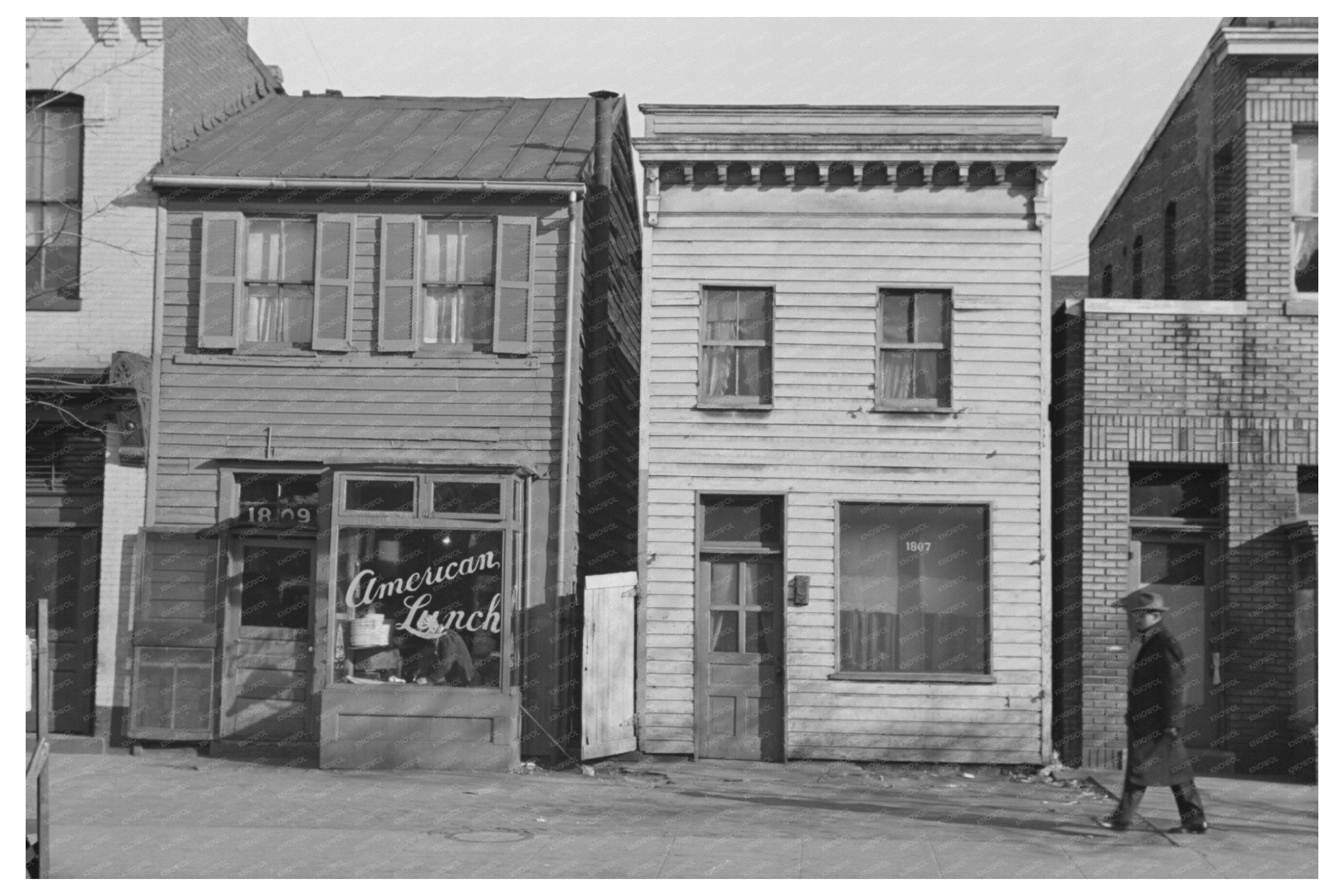 Washington D.C. Street Scene L Street January 1938