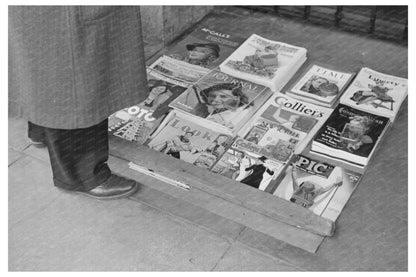 Vintage Magazine Stand in Washington D.C. January 1938