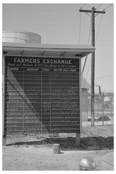 Farmers Exchange Bulletin Board Owensboro Kentucky 1938