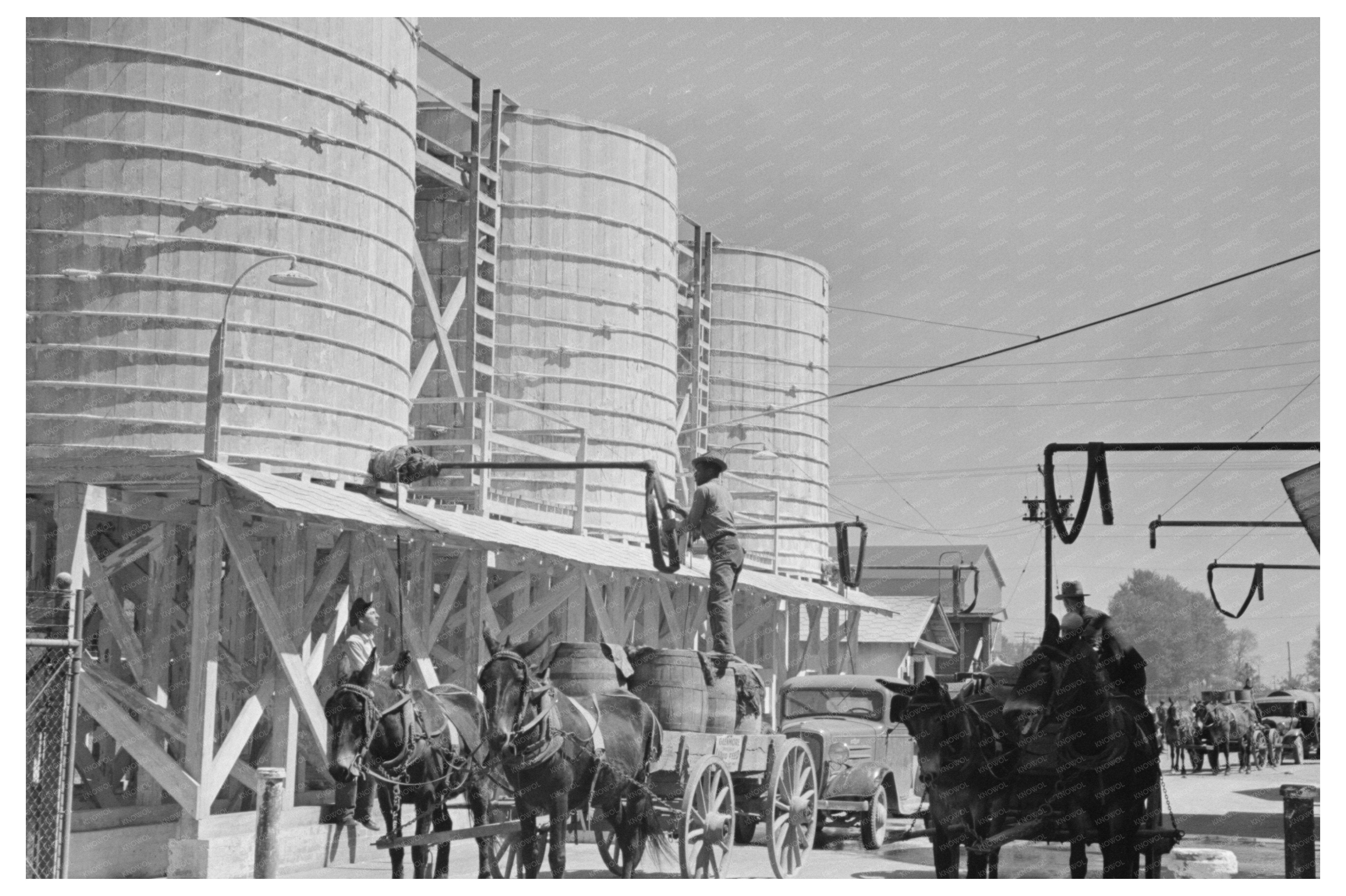 Vintage 1938 Liquid Feed Loading at Kentucky Distillery