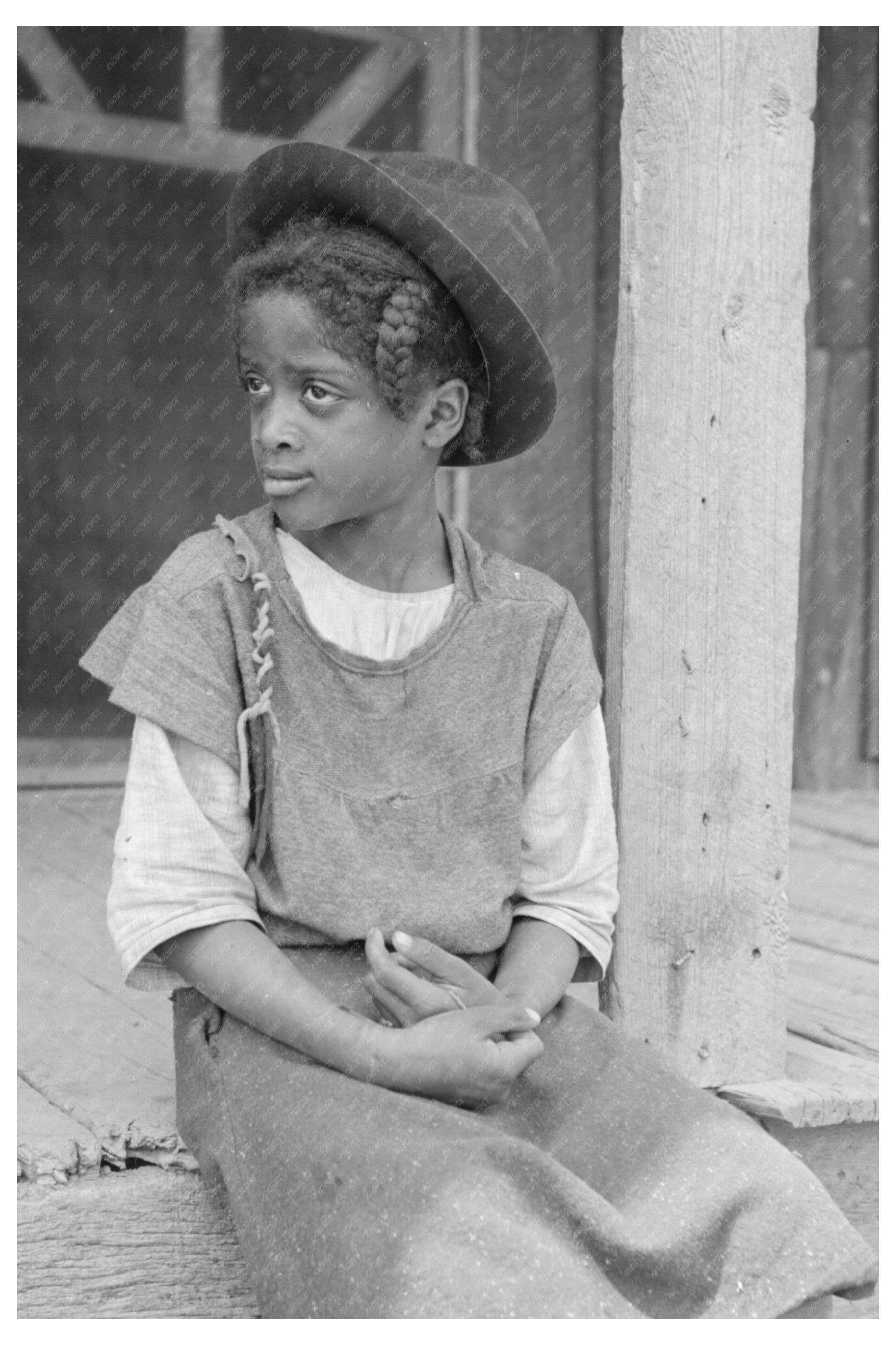 Vintage 1938 Photo of Sharecroppers Daughter in Missouri