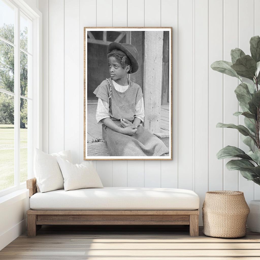 Vintage 1938 Photo of Sharecroppers Daughter in Missouri